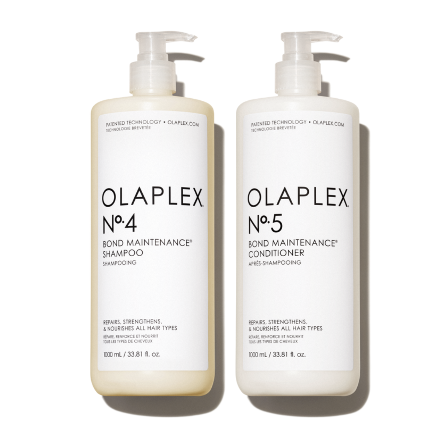 Olaplex Kit Restauración Shampoo N°4 Litro + Acondicionador N°5 Litro.