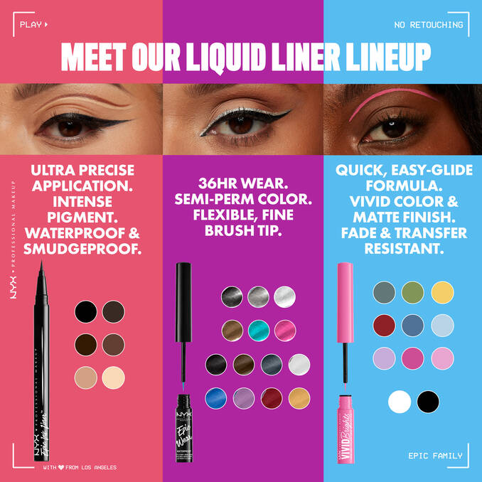 Nyx Epic Ink Liner Delineador De Ojos Líquido A Prueba De Agua.