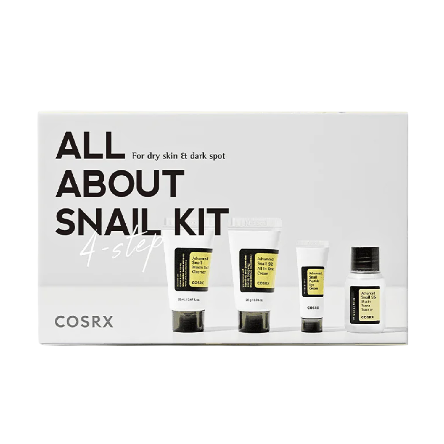 Cosrx Kit All About Snail Reparación + Limpieza + Hidratación.