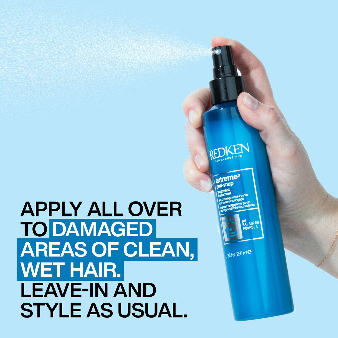 Redken Extreme Anti-Snap Tratamiento Sin Enjuague Antirrotura Protector Sin Enjuague 5 en 1.