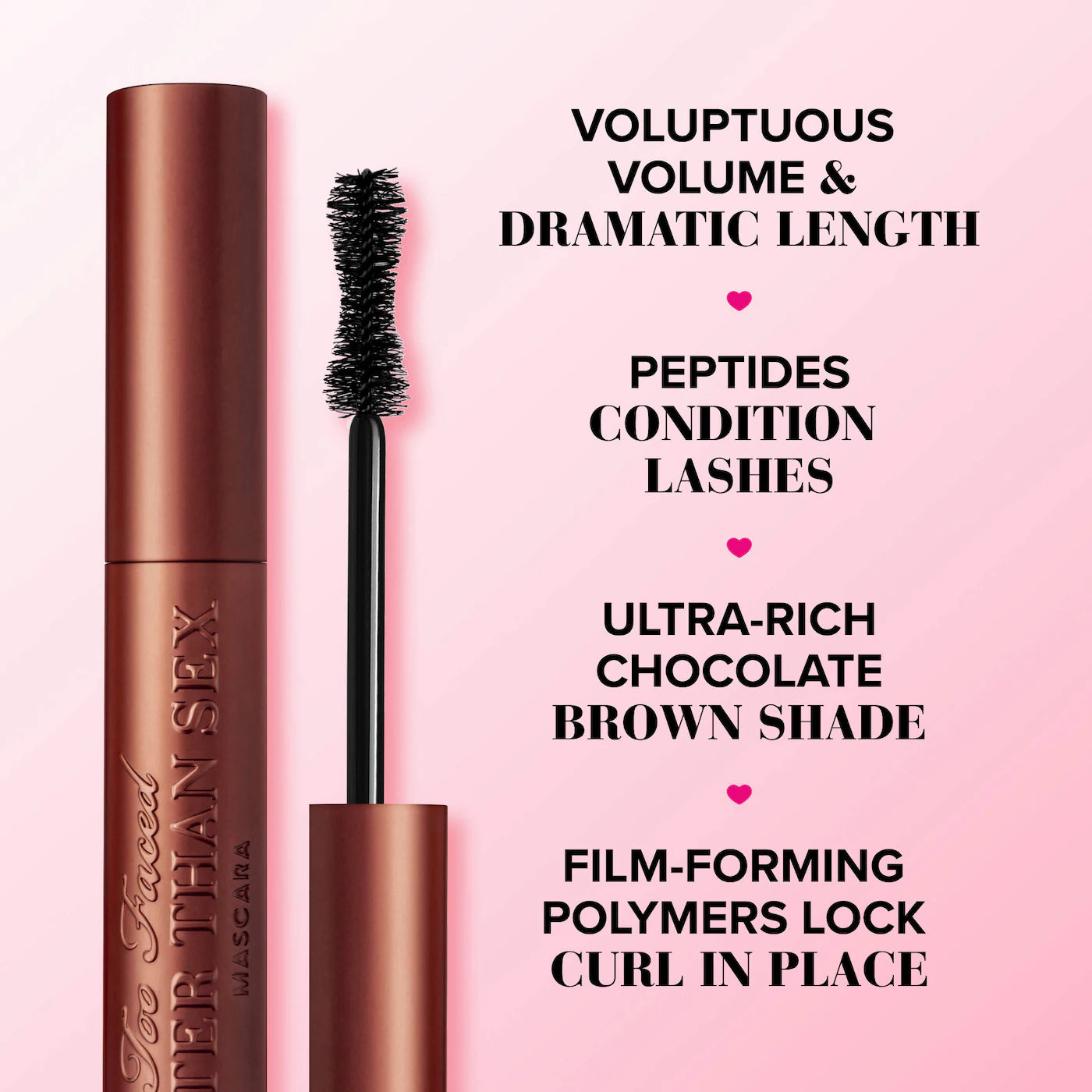 Pestañina Too Faced Better Than Sex Chocolate.