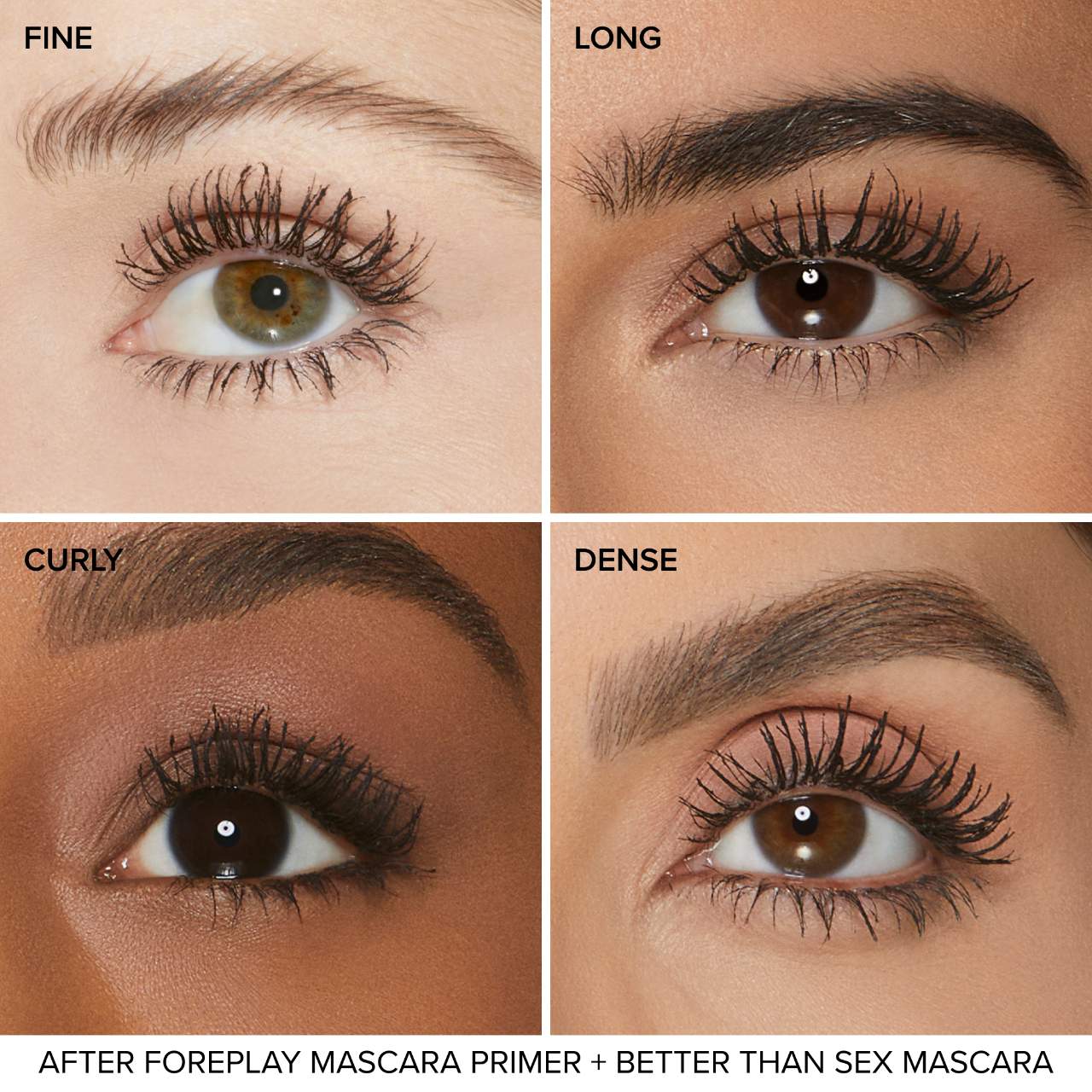 Too Faced Set Better Than Sex Pestañina + Primer  Better Than Sex Foreplay.